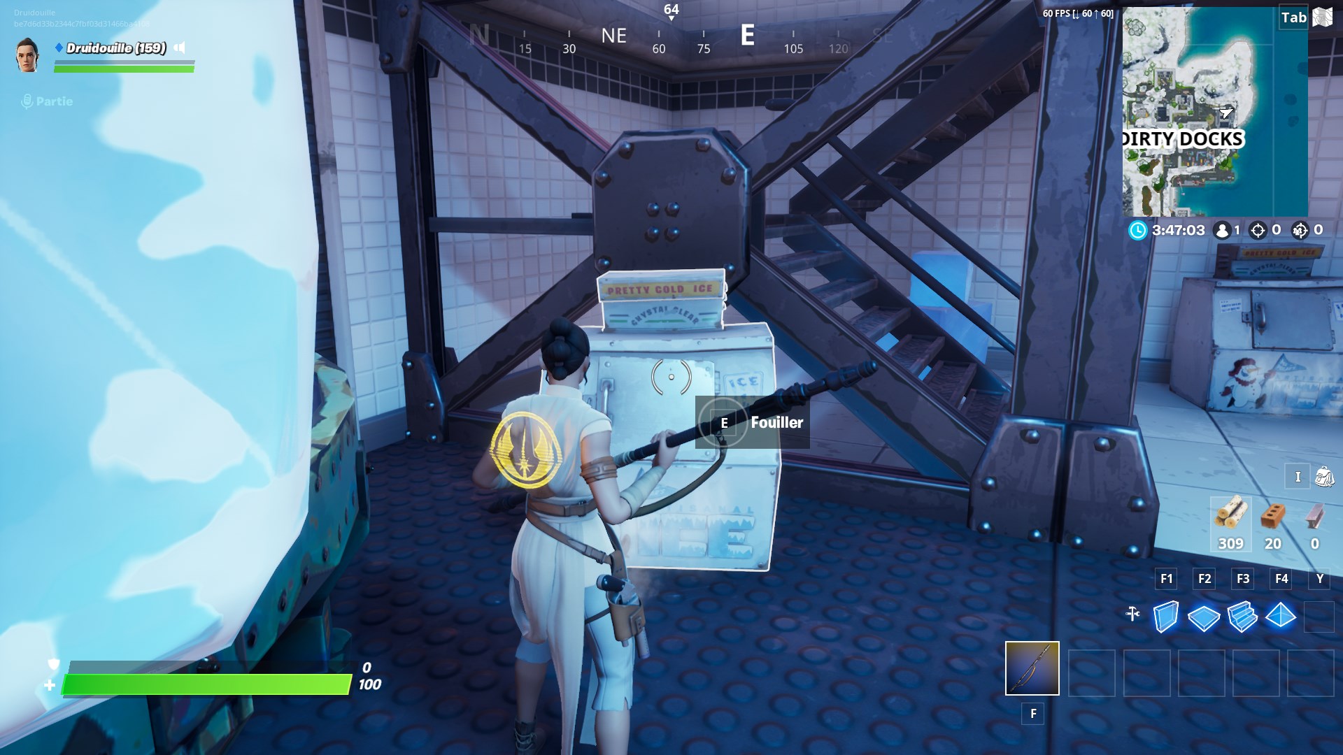 Fortnite Fouiller des réserves de glace, défis hivernaux Breakflip